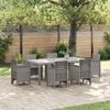 vidaXL Garden Table Light grey 200 x 100 x 73 cm Poly Rattan