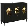 vidaXL Sideboard BREMEN Black Oak 102 x 33 x 76 cm Engineered Wood