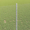 vidaXL Fence with Post Silver 1 x 50 m Steel