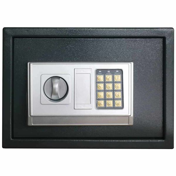 vidaXL Digital Safe with Lock Dark grey 35 x 25 x 25 cm Steel