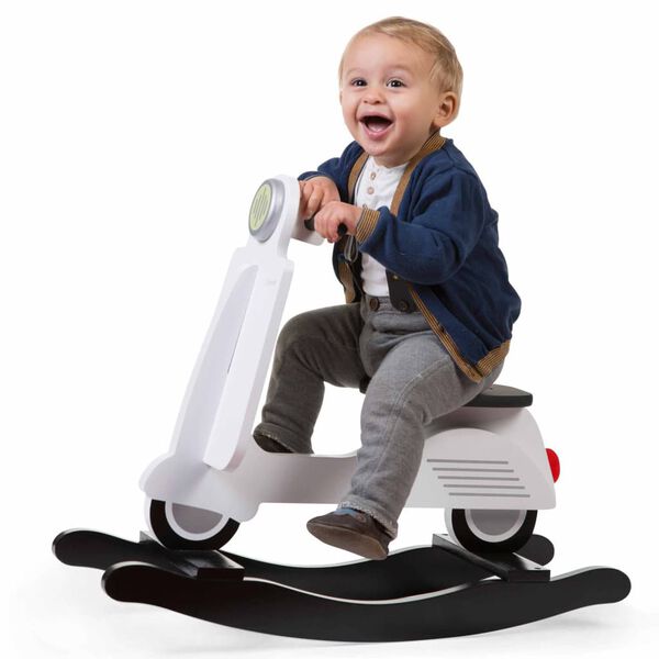 CHILDHOME Rocking Scooter White and Black