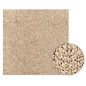 vidaXL Rug ZIZUR 120x120 cm Jute Look Indoor and Outdoor
