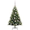 vidaXL Artificial Hinged Christmas Tree 150 LEDs Green 120 cm