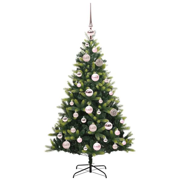 vidaXL Artificial Hinged Christmas Tree 150 LEDs Green 120 cm