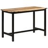 vidaXL Dining Table | Mango Wood Brown and Black | Solid Mango Wood | Medium
