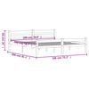 vidaXL Bed Frame without Mattress White Solid Pinewood 180x200 cm Super King