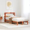 vidaXL Bed Frame without Mattress Wax Brown 90x200 cm Solid Wood Pine
