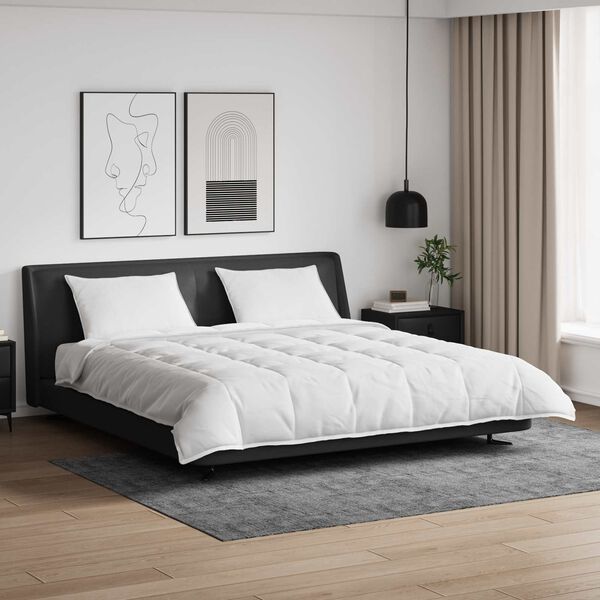 vidaXL Duvet Set with Pillow 3 pcs White Microfiber and Cotton