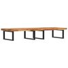 vidaXL Basin Shelf Wall Mounted Steel and Solid Wood Acacia