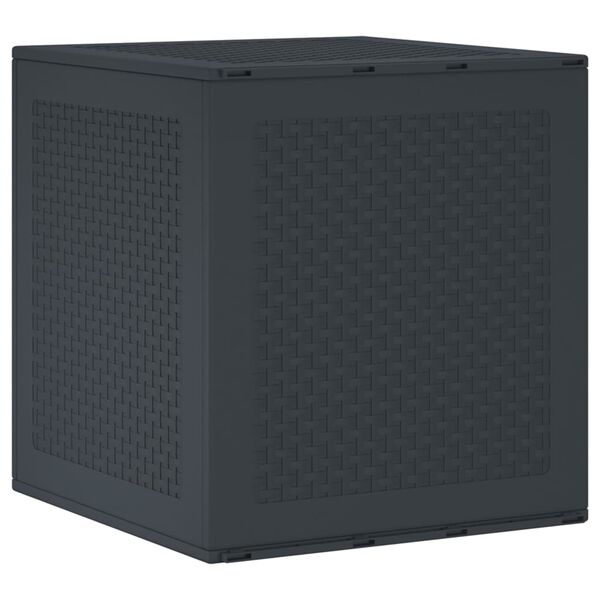 vidaXL Garden Storage Box Anthracite 55 x 53 x 57 cm Polypropylene