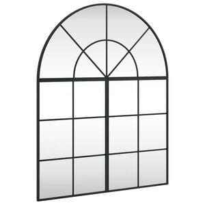 vidaXL Wall Mirror Black 80x100 cm Arch Iron