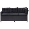 vidaXL Outdoor Furniture Sets Black Poly Rattan