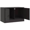 vidaXL TV Cabinets 2pcs Black 67x39x44 cm Steel