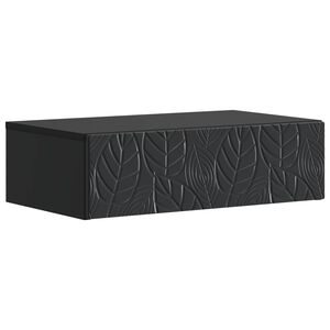 vidaXL Wall-Mounted Side Table Black 59 x 34.5 x 17 cm Engineered Wood