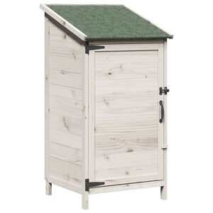 vidaXL Garden Shed with Roof White 59 x 56 x 113.5 cm Solid Fir Wood