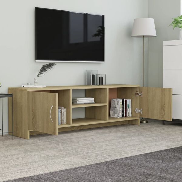 vidaXL TV Cabinet Sonoma Oak 120x30x37.5 cm Engineered Wood