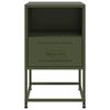 vidaXL Bedside Cabinets 2 pcs Olive Green 36x39x60.5 cm Steel