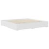 vidaXL Bed Frame with Drawer White 200 x 200 cm Engineered Wood