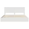 vidaXL Storage Bed with Headboard White 200 x 200 cm Engineered Wood
