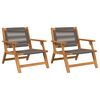 vidaXL Garden Furniture 2 pcs Grey 78 x 67 x 73cm Solid Acacia wood