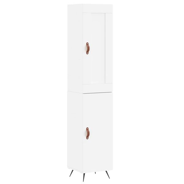 vidaXL Highboard White 34.5x34x180 cm Engineered Wood