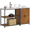 vidaXL Kitchen Storage Set with Shelf 2 pcs Rusty Weathering Steel