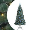 vidaXL Artificial Pre-lit Christmas Tree with Ball Set Green 150 cm