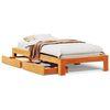 vidaXL Bed Frame without Mattress Wax Brown 90x200 cm Solid Wood Pine