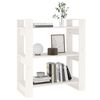 vidaXL Book Cabinet/Room Divider White 80x35x91 cm Solid Wood Pine
