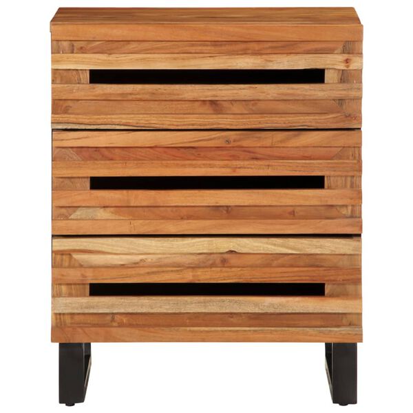 vidaXL Bedside Cabinet 50x34x62 cm Solid Wood Acacia