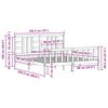 vidaXL Bed Frame without Mattress Solid Wood Pine