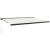 vidaXL Retractable Awning Cream 5x3 m Fabric and Aluminium