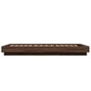 vidaXL Bed Frame with LED Lights without Mattress Brown Oak 90x190cm