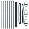 vidaXL Fence Post Green 10 x 1.5 m (16 x 16 mm mesh) Steel and PVC