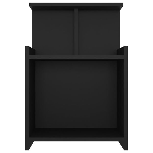 vidaXL Bed Cabinets 2 pcs Black 40x35x60 cm Engineered Wood