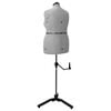 vidaXL Adjustable Dress Form Female Height Adjustable Grey L Velvet