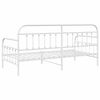 vidaXL Daybed Frame with Headboard White 100 x 200 cm Steel