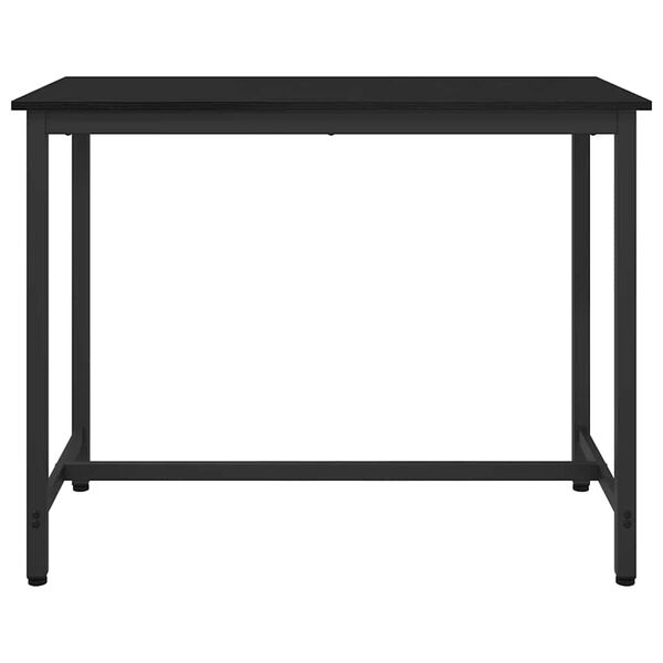 vidaXL Table Black Oak 100 x 50 x 76.5 cm Engineered Wood and Steel