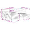 vidaXL 5 Piece Garden Sofa Set Solid Wood Pine