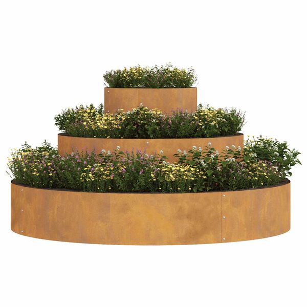 vidaXL Garden Planter Brown 120 x 120 x 20 cm Weathering Steel
