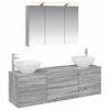vidaXL Bathroom Furniture Set 4 pcs Grey Sonoma