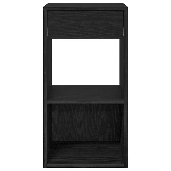 vidaXL Bedside Cabinets with Drawer 2 pcs Black Oak 35x34x66.5 cm