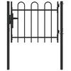 vidaXL Fence Gate Grey 100 x 75 cm Powder coated steel