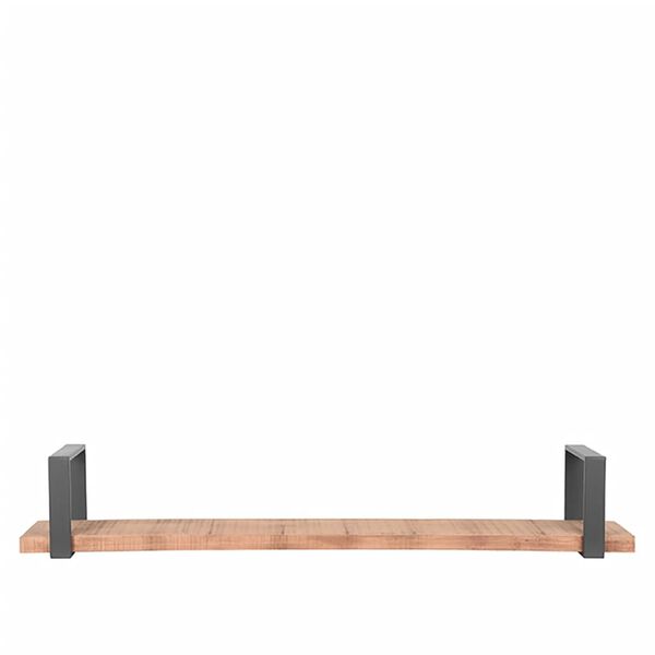 LABEL51 Wall Shelf Slam 120x23x20 cm XXL Wood/Burned Steel