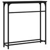 vidaXL Console Table Black 75x19.5x75 cm Engineered Wood
