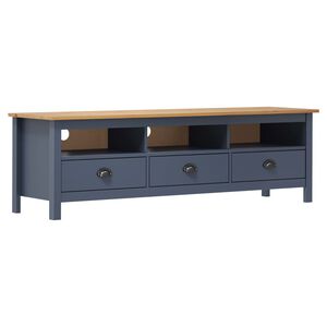 vidaXL TV Cabinet "Hill" Grey 158x40x47 cm Solid Pine Wood