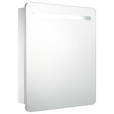 vidaXL LED Bathroom Mirror Cabinet 68x9x80 cm