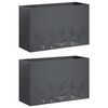 vidaXL Garden Planter 2 pcs Anthracite 80 x 20 x 49 cm