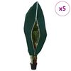 vidaXL Frost Protection Plant Fleece Covers 5 pcs Green 1.55 x 1.55 m