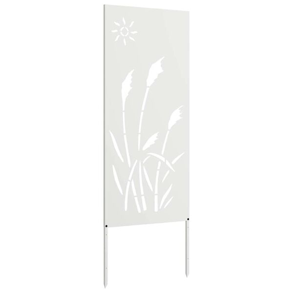 vidaXL Garden Privacy Screen White 50 x 140 cm Cold-rolled steel